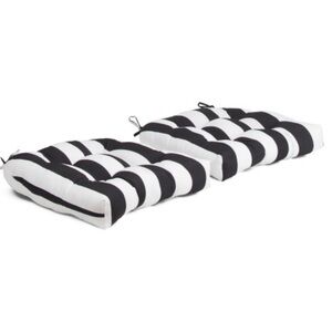Nautica Black and White Striped Cushions